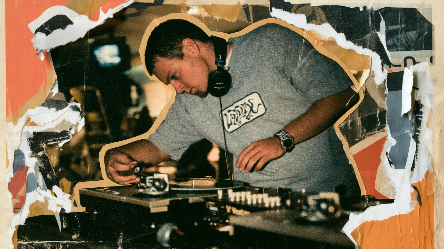 DJ Shadowのコラージュ画像（ユーザー提供）