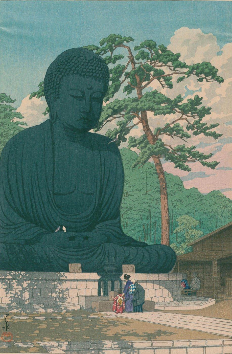 『川瀬巴水版画集 1』の「鎌倉大佛」｜鎌・くらんぽ（クランポック制作）