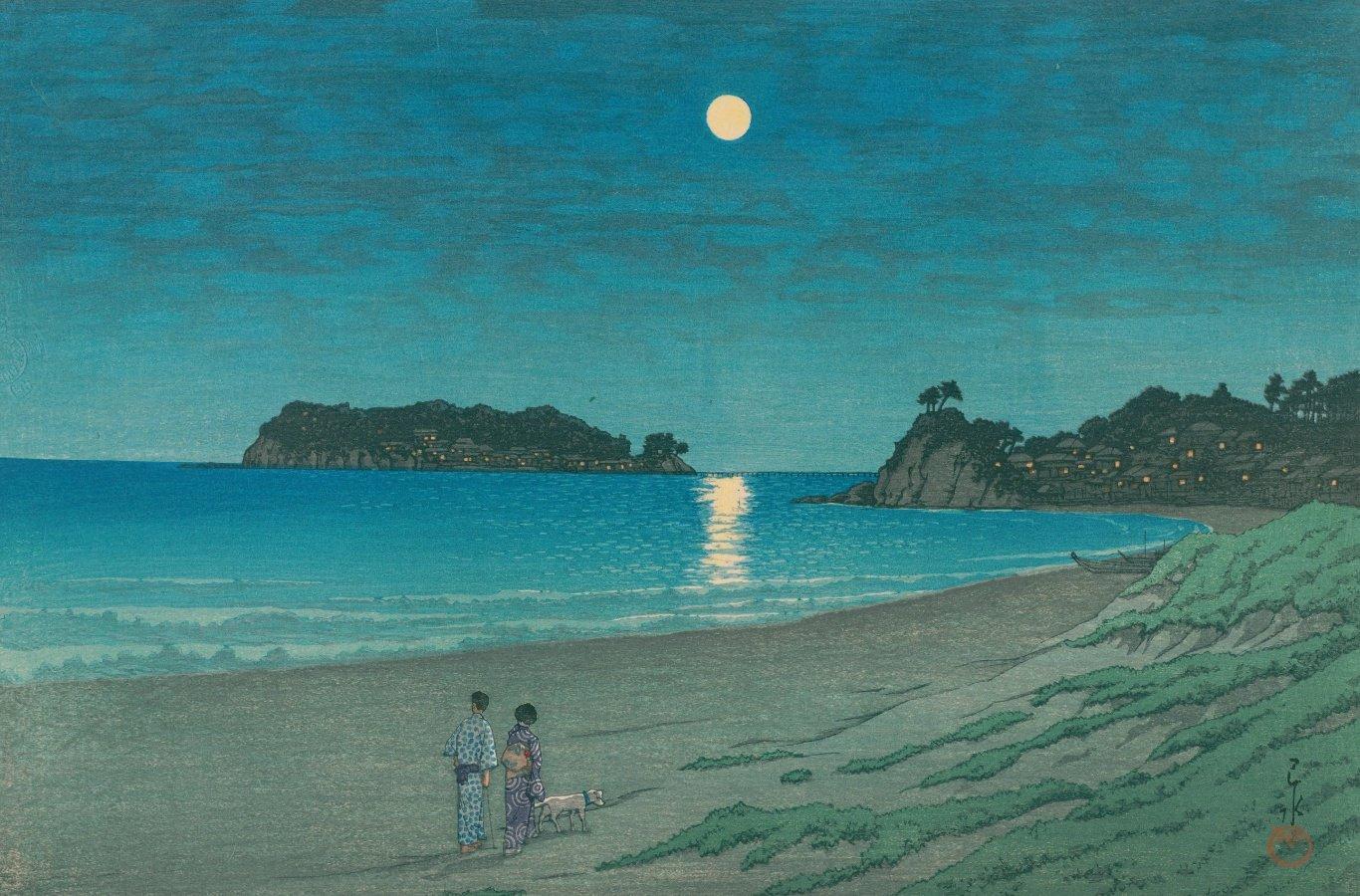 『川瀬巴水版画集 1』の「相州七里ヶ浜」｜鎌・くらんぽ（クランポック制作）